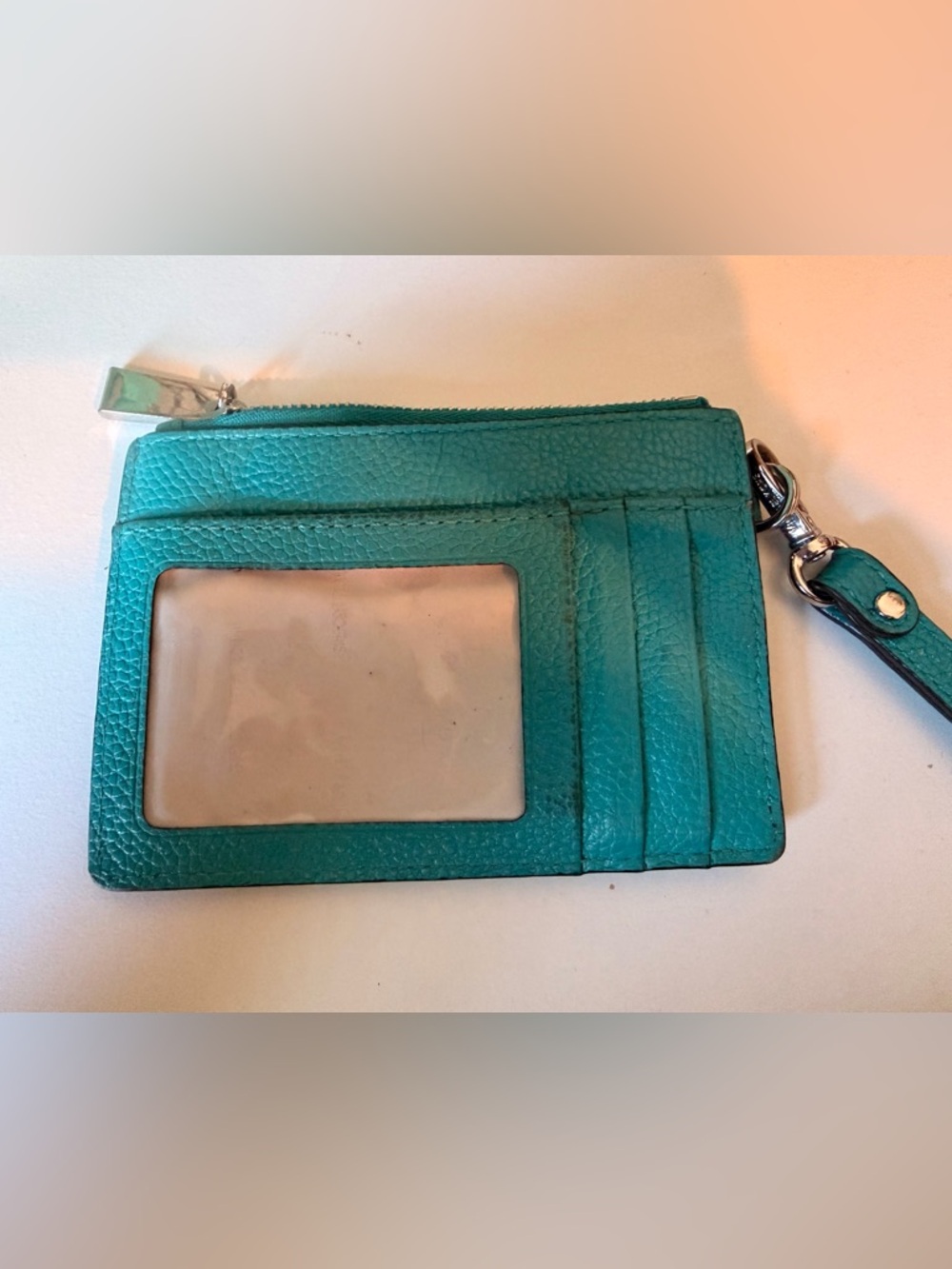 Michael Kors Teal Pebbled Leather Wristlet - Picture 2 of 2
